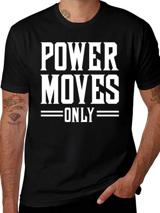 Power Moves Only Graphic Tee - Mens Black T-Shirt