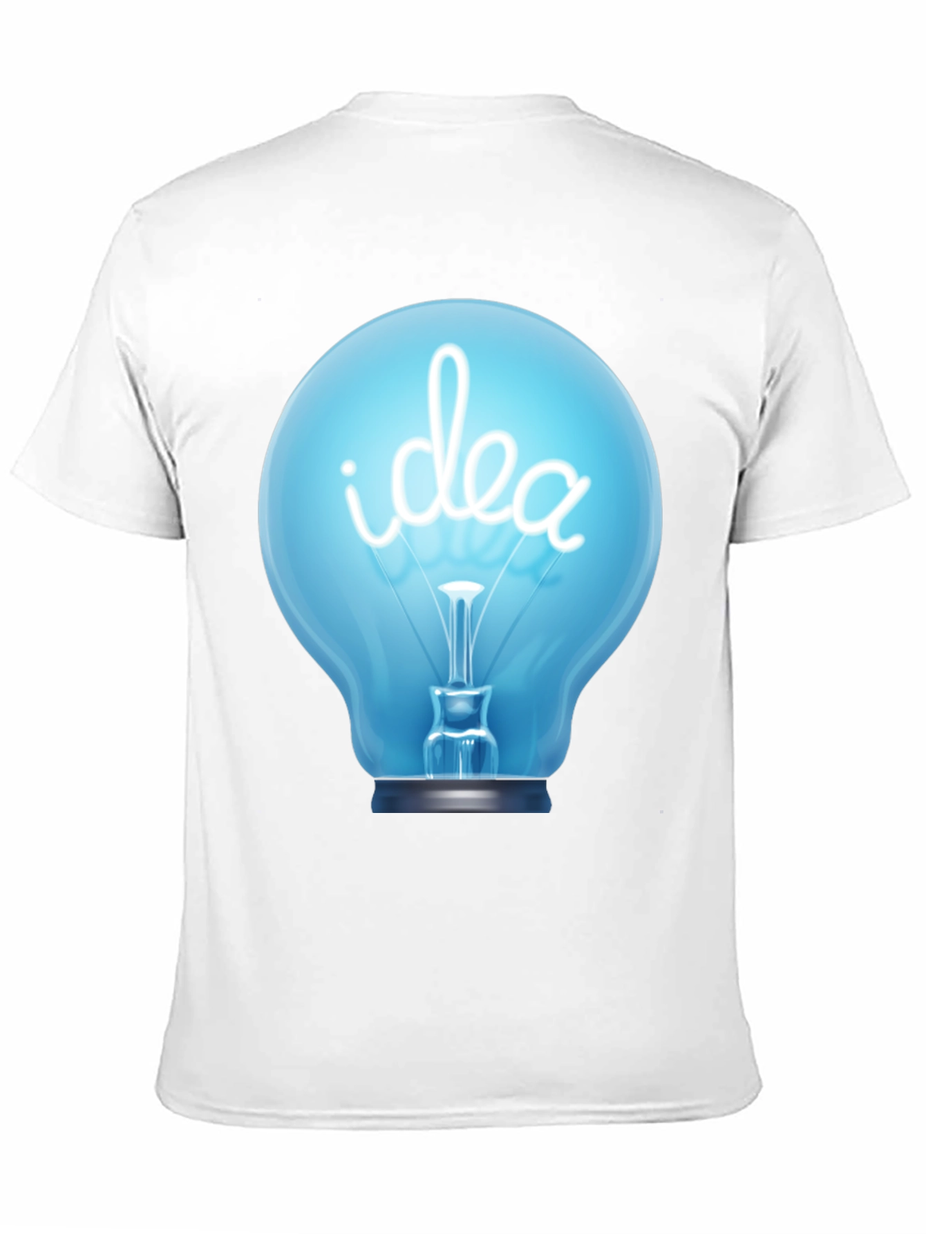 Idea Lightbulb Graphic Tee - Black Cotton T-Shirt