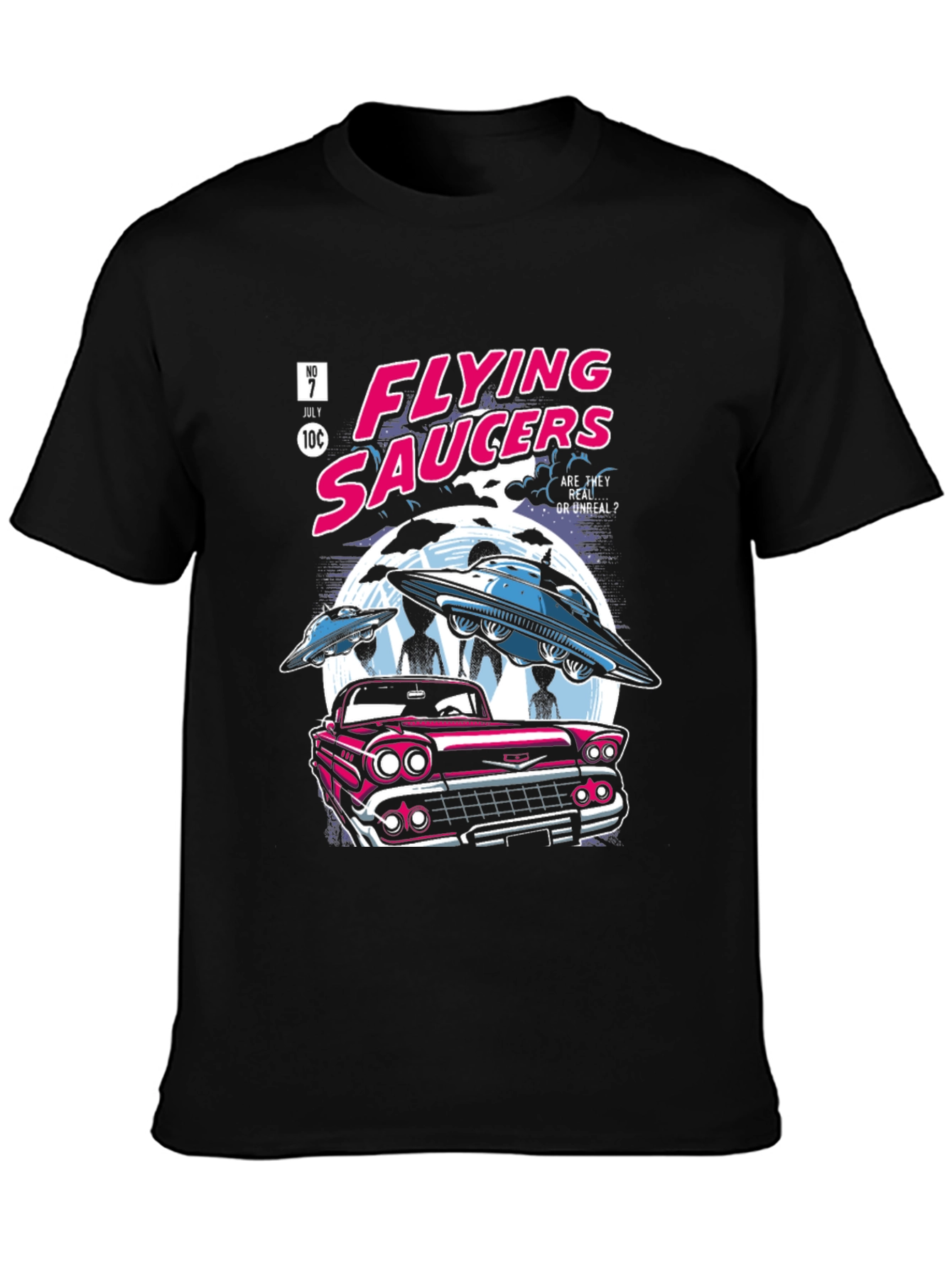 Retro Flying Saucers Graphic T-Shirt