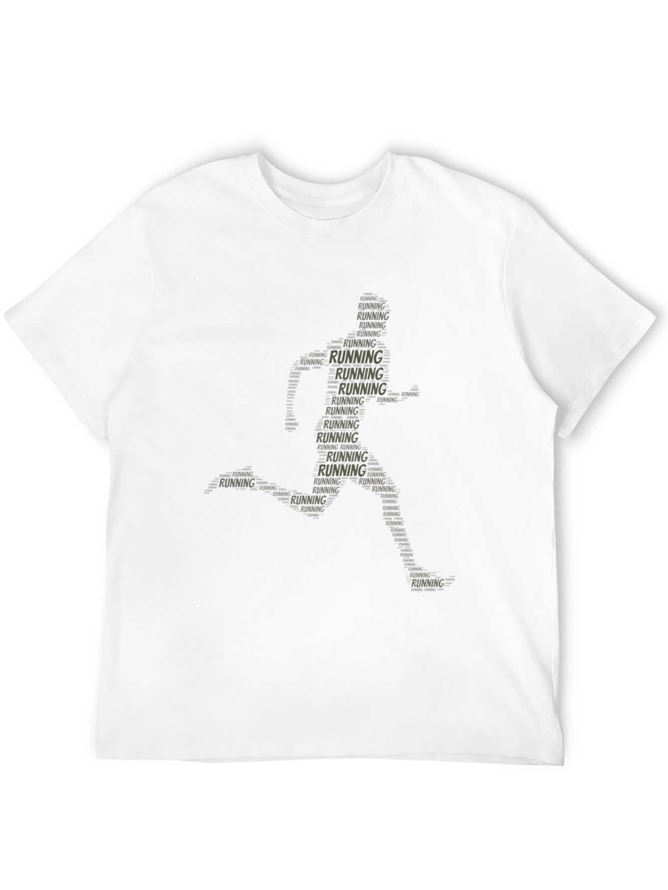 Running Word Art T-Shirt - Black