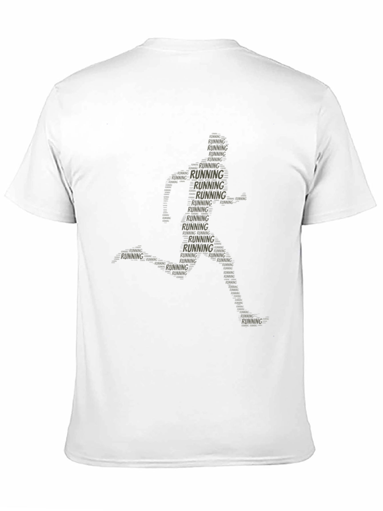 Running Word Art T-Shirt - Black