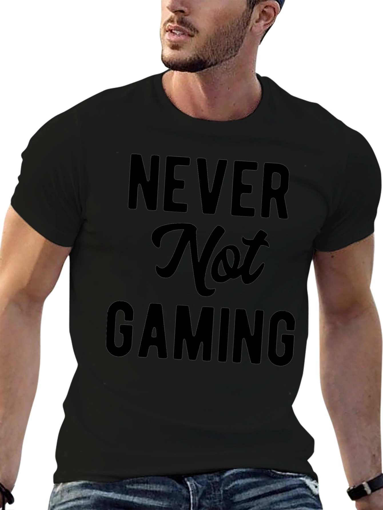 Never Not Gaming Black T-Shirt