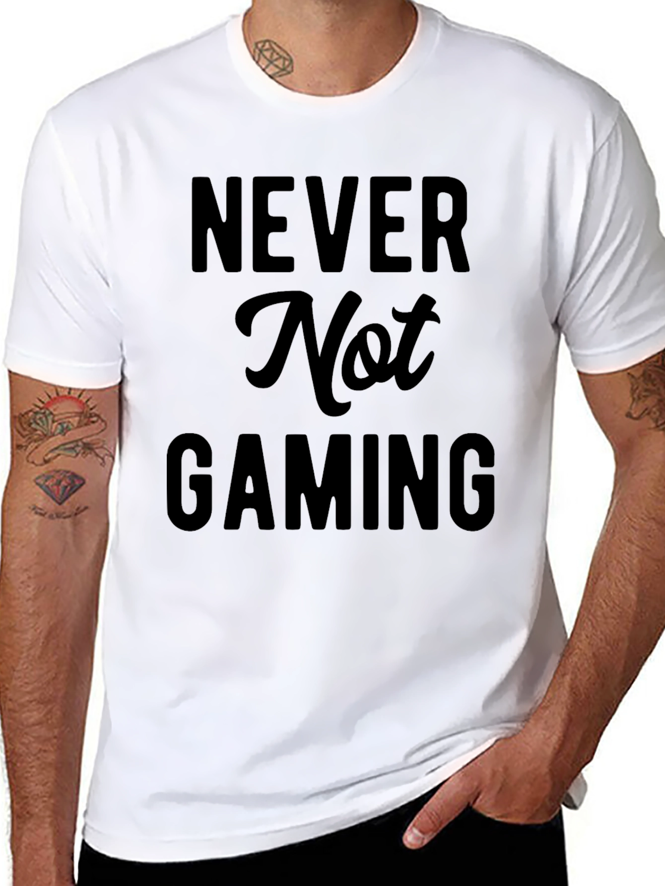 Never Not Gaming Black T-Shirt