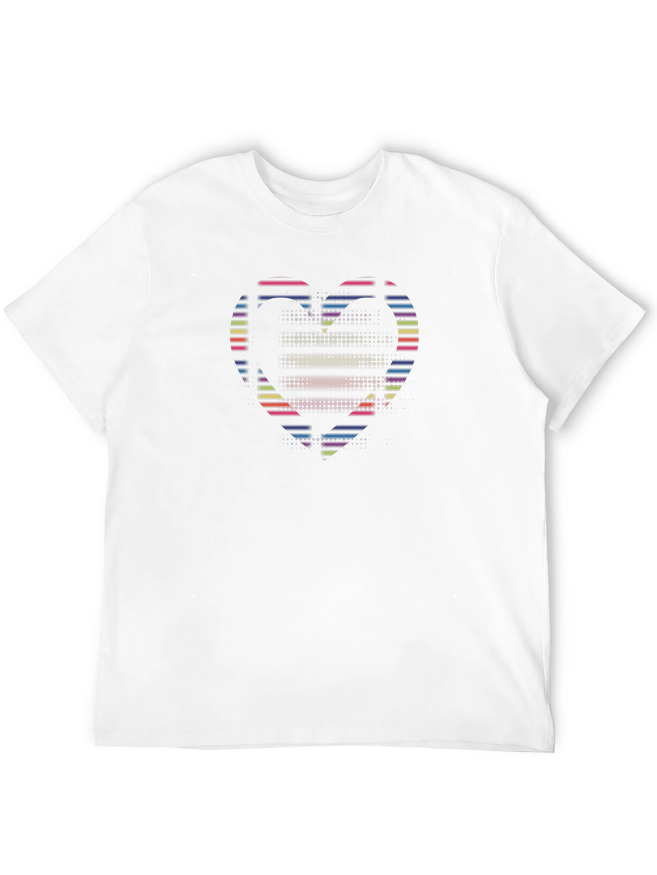 Retro Heart Graphic Black Tee