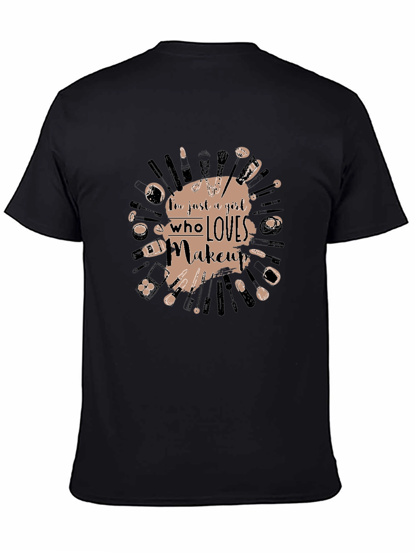 Makeup Lovers Graphic Tee - Black Cotton T-Shirt