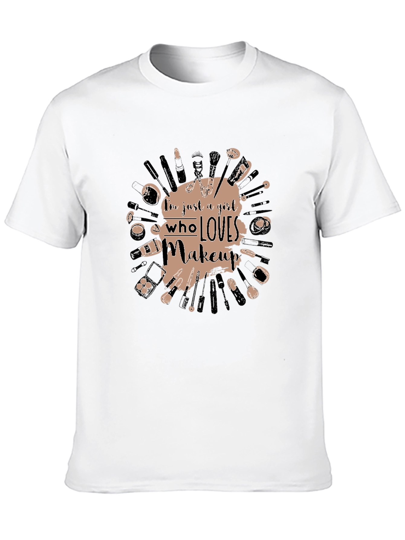 Makeup Lovers Graphic Tee - Black Cotton T-Shirt