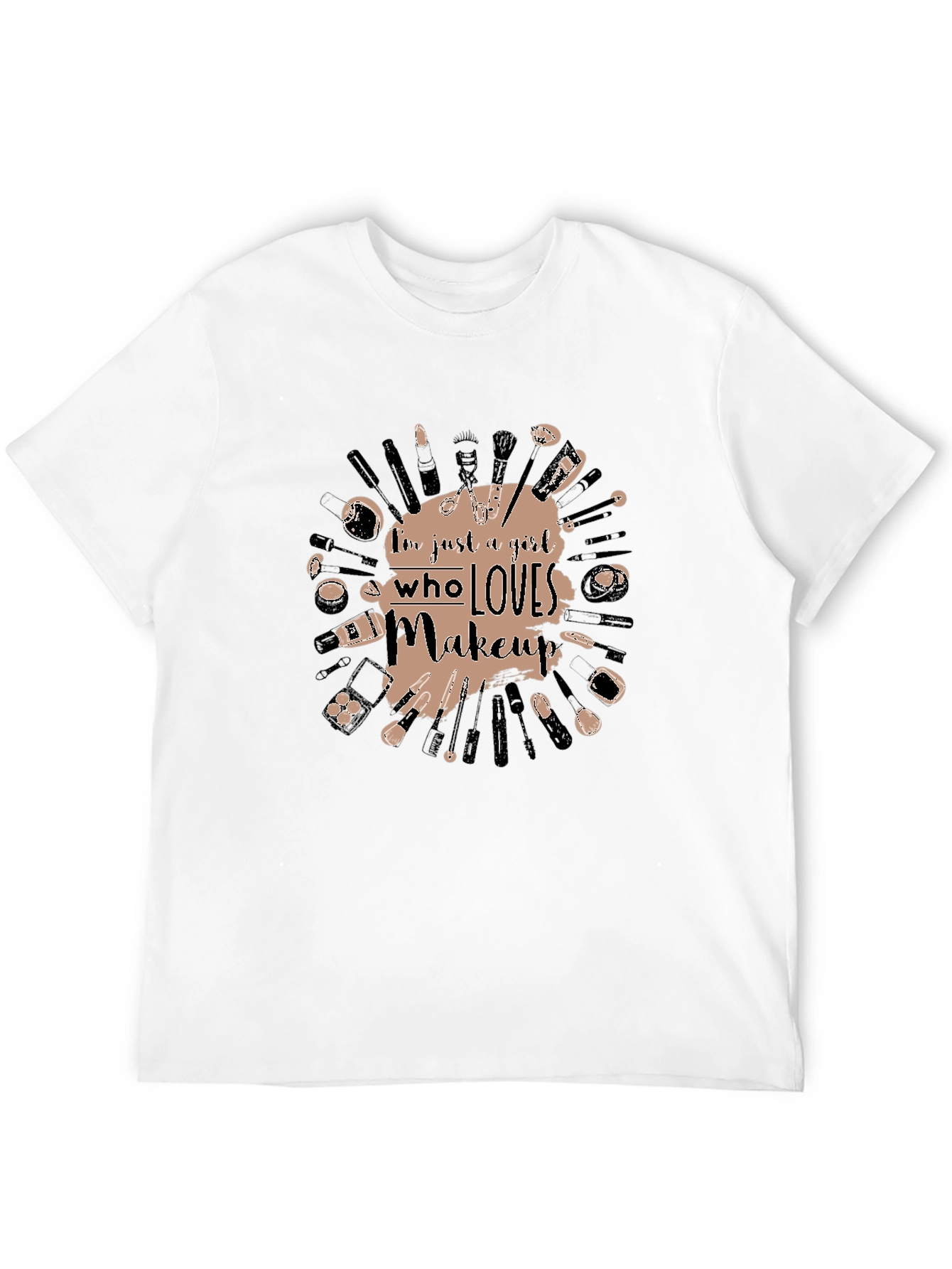 Makeup Lovers Graphic Tee - Black Cotton T-Shirt