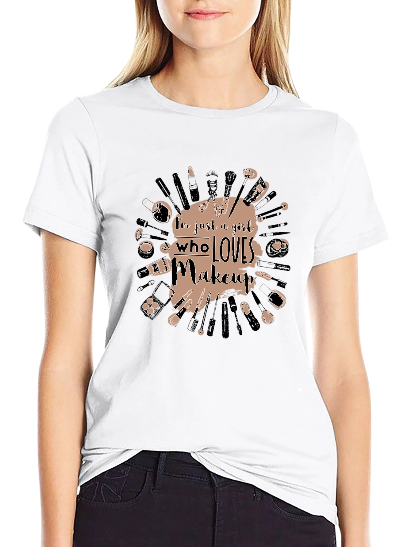 Makeup Lovers Graphic Tee - Black Cotton T-Shirt
