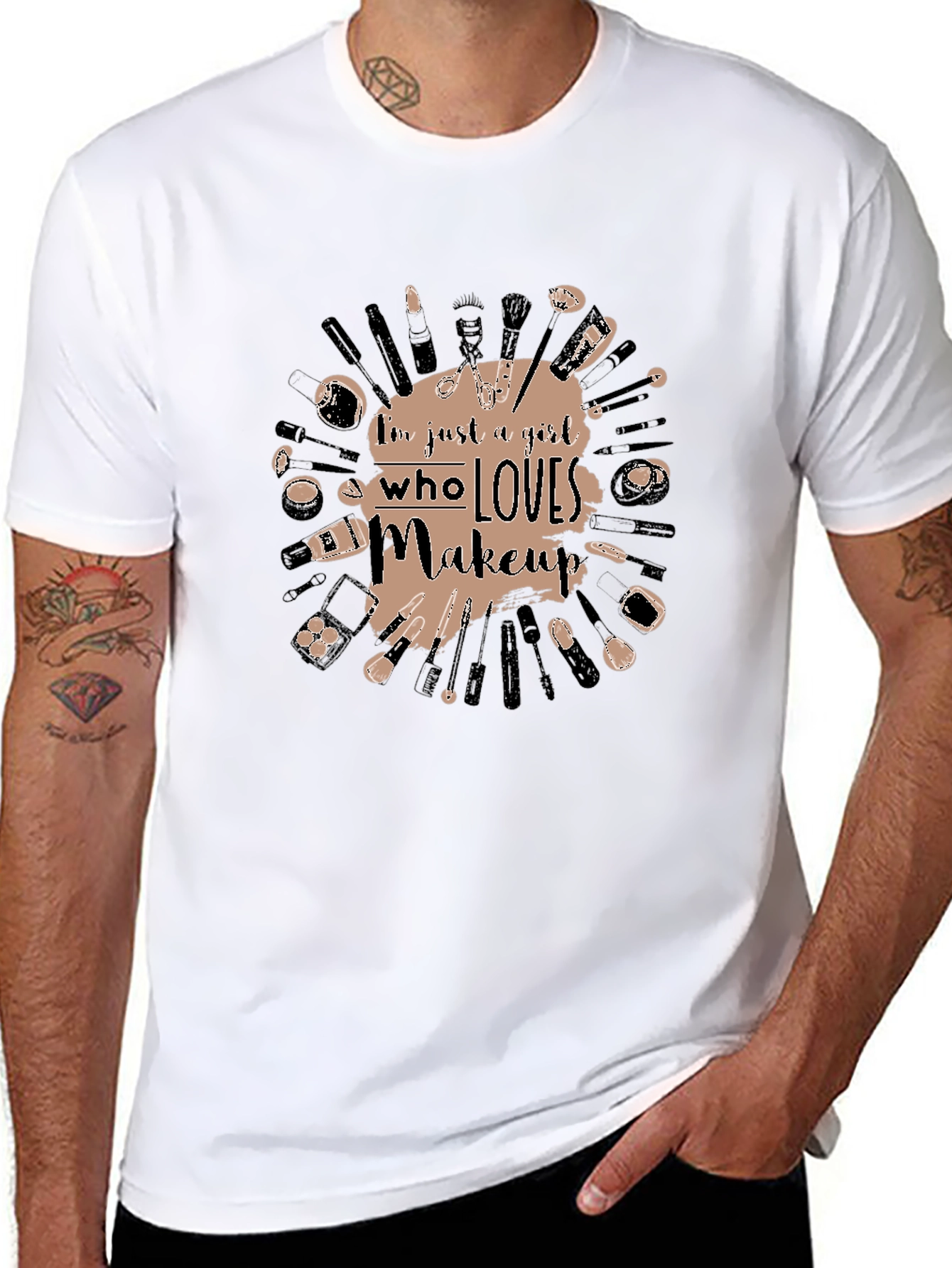 Makeup Lovers Graphic Tee - Black Cotton T-Shirt