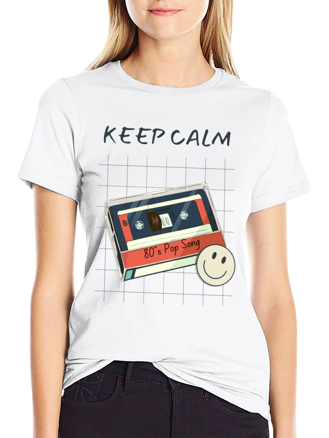 Retro 80s Pop Song T-Shirt - Keep Calm Style