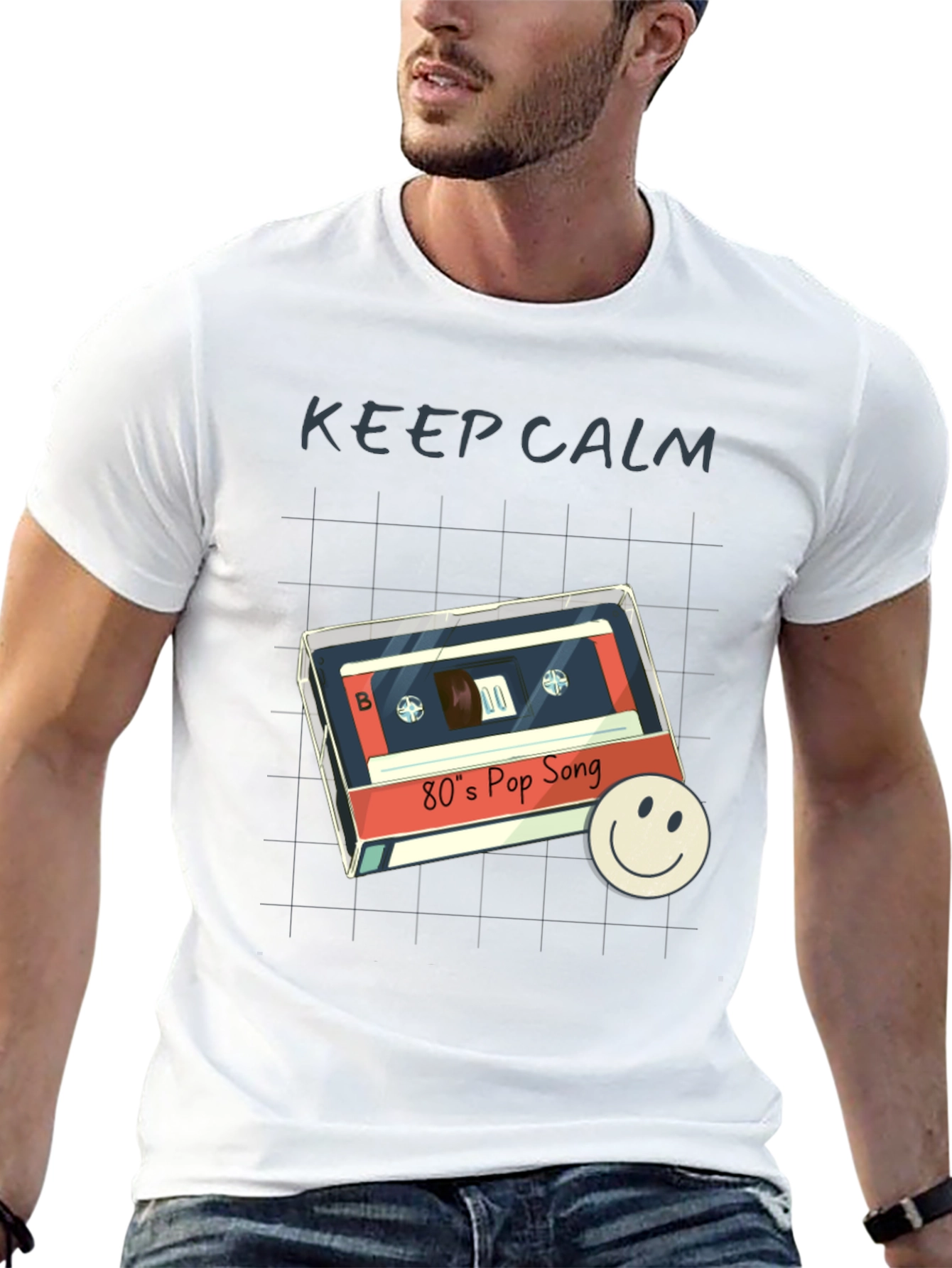 Retro 80s Pop Song T-Shirt - Keep Calm Style