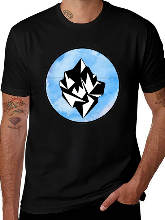 Iceberg Graphic Black T-Shirt - Stylish Casual Wear