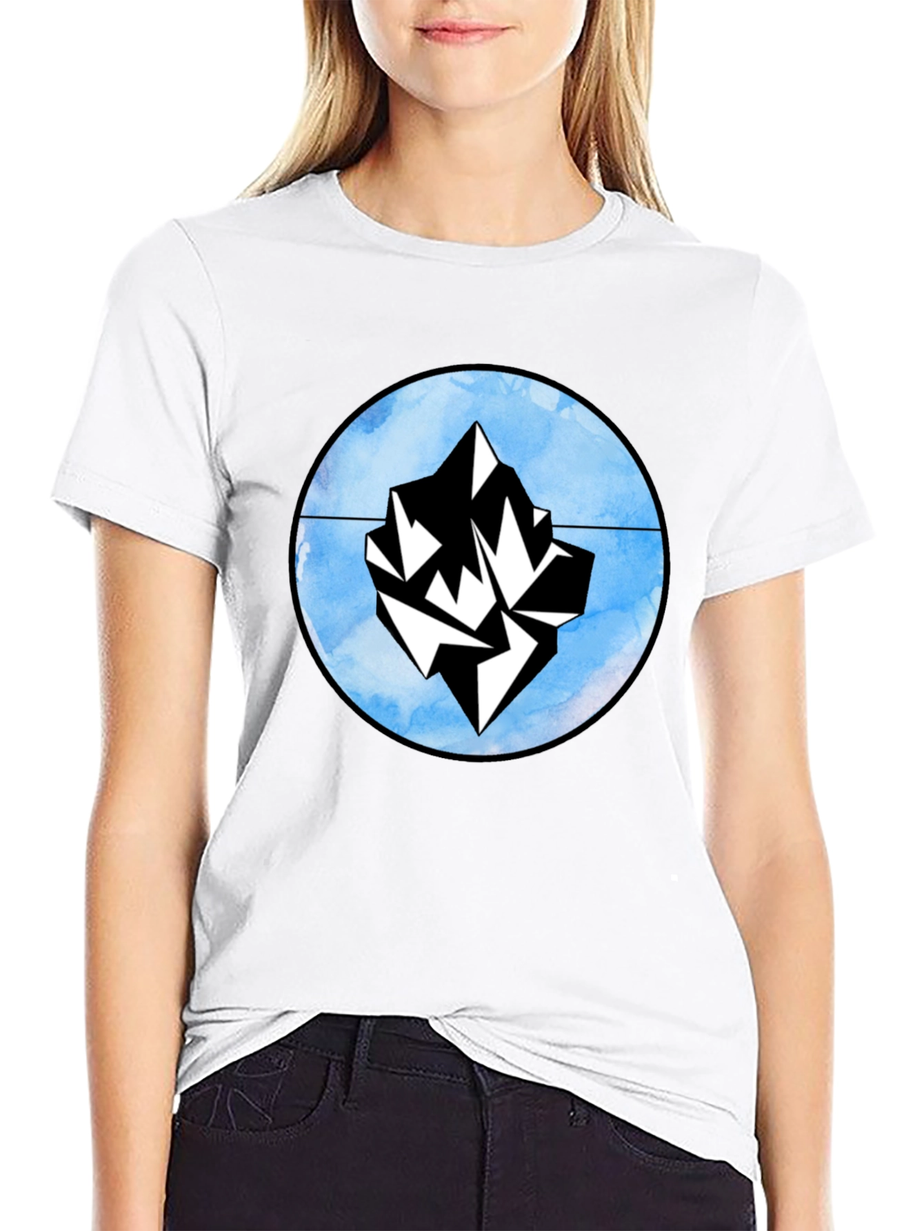 Iceberg Graphic Black T-Shirt - Stylish Casual Wear