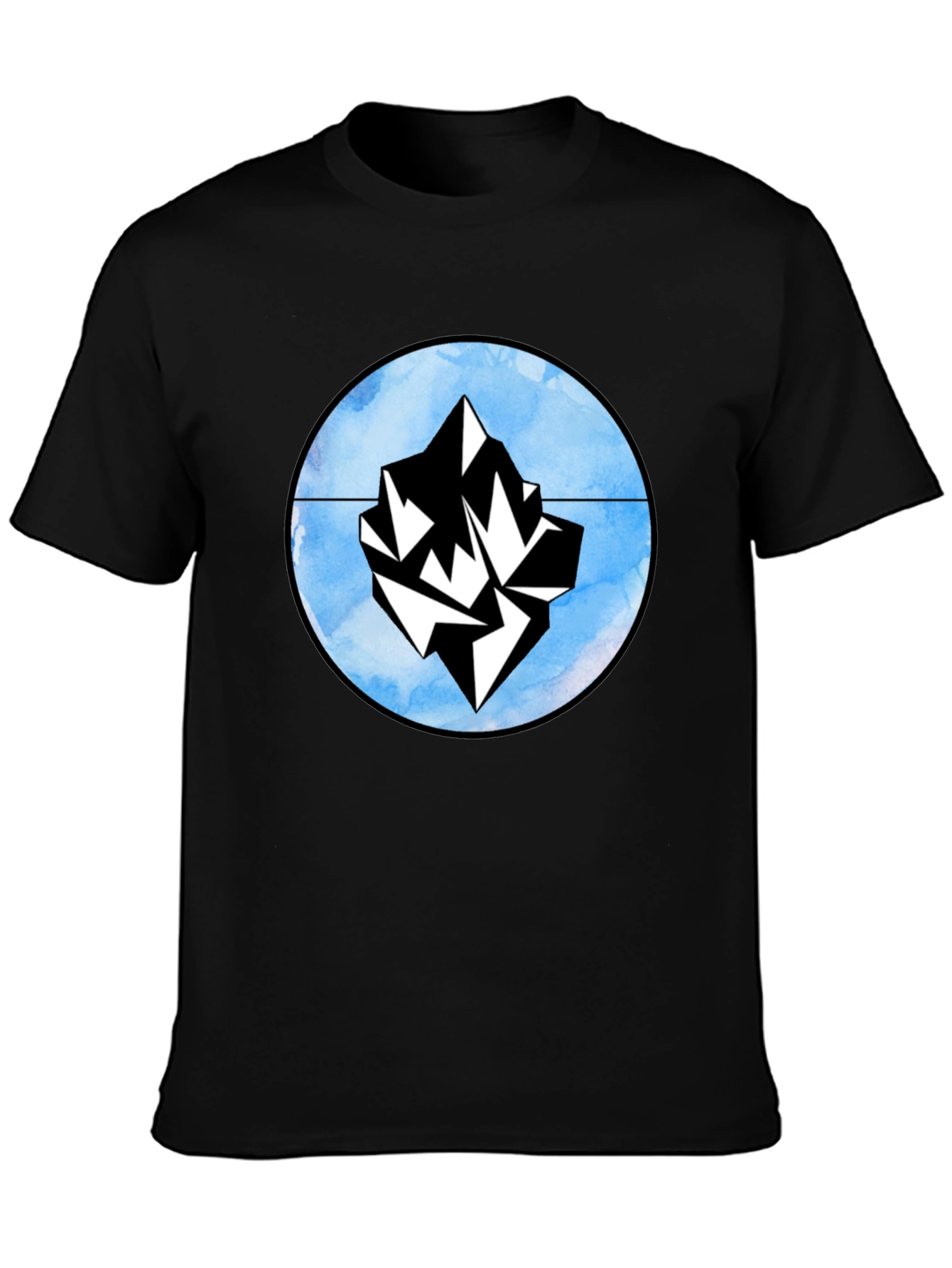Iceberg Graphic Black T-Shirt - Stylish Casual Wear