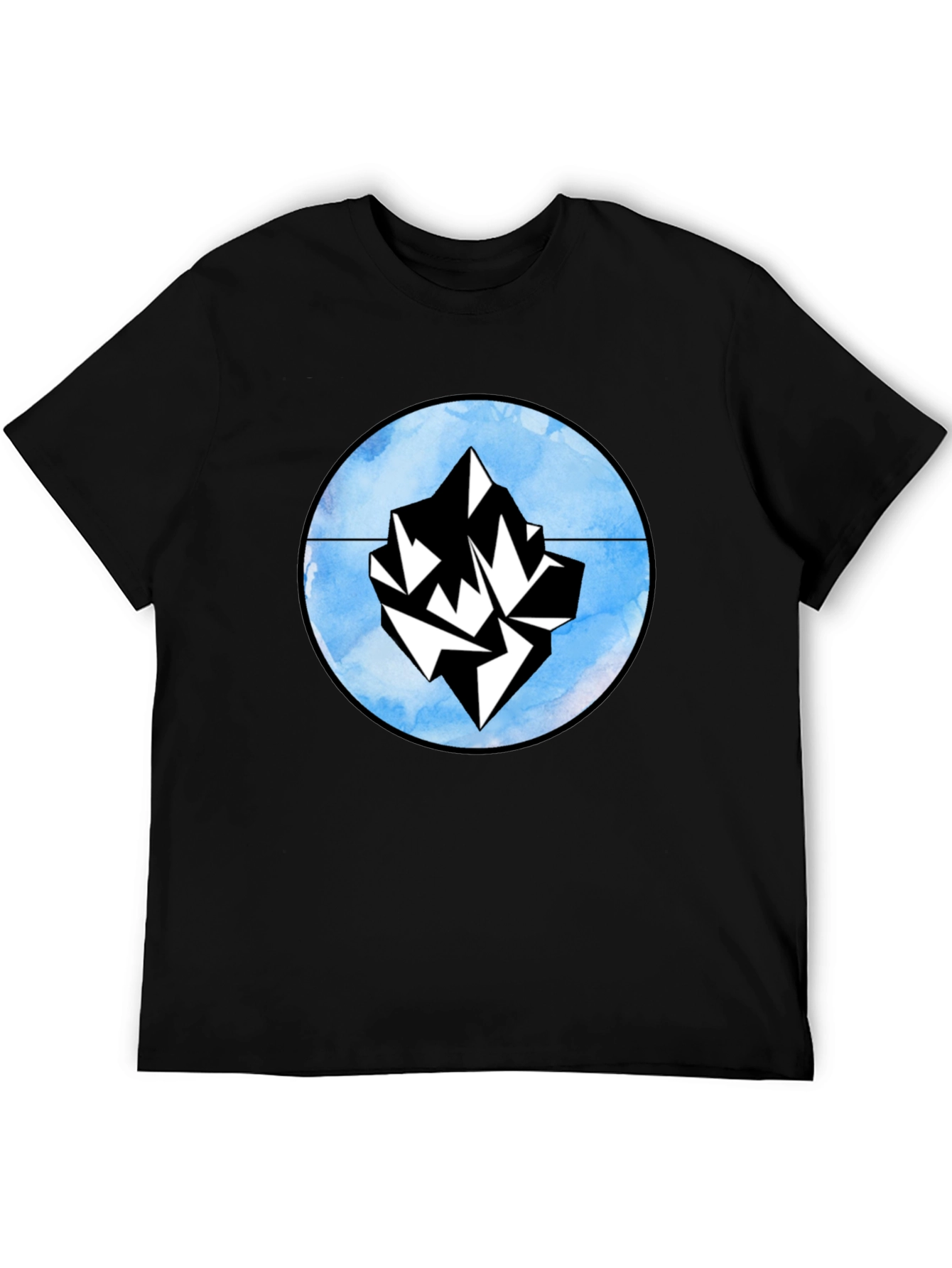 Iceberg Graphic Black T-Shirt - Stylish Casual Wear