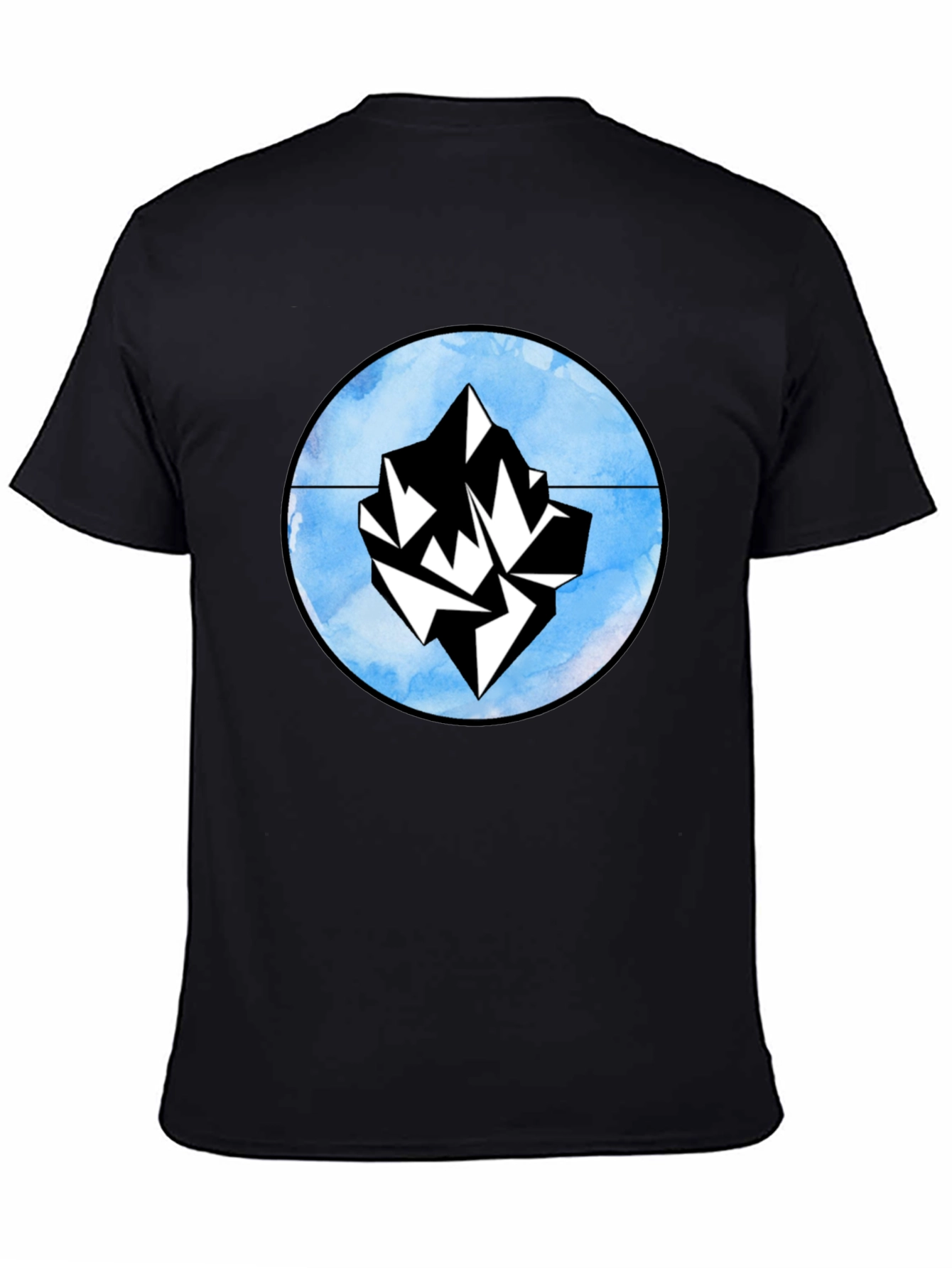Iceberg Graphic Black T-Shirt - Stylish Casual Wear