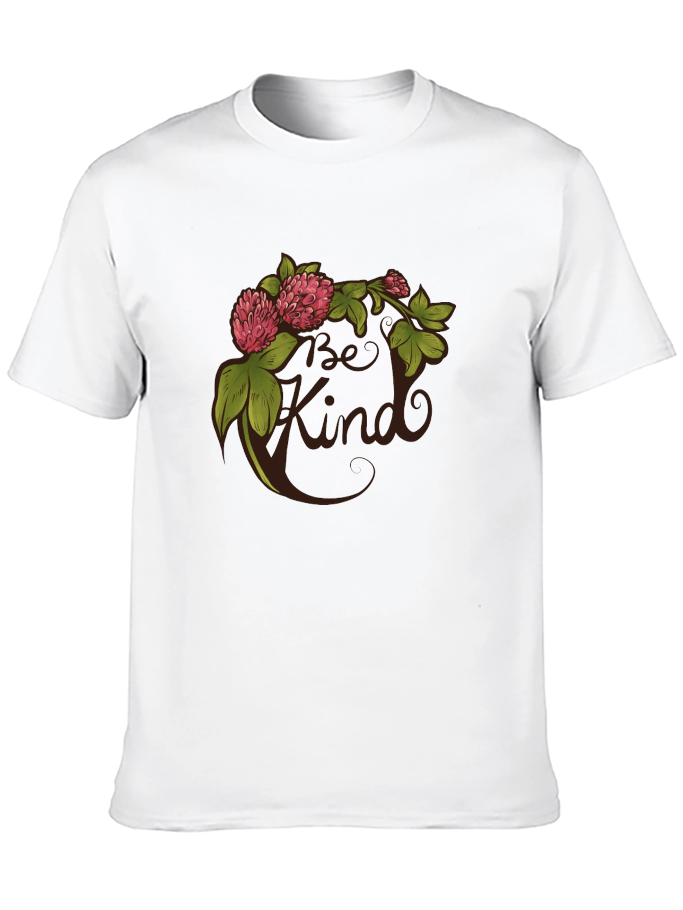 Be Kind Clover Graphic Tee - Black Casual T-Shirt
