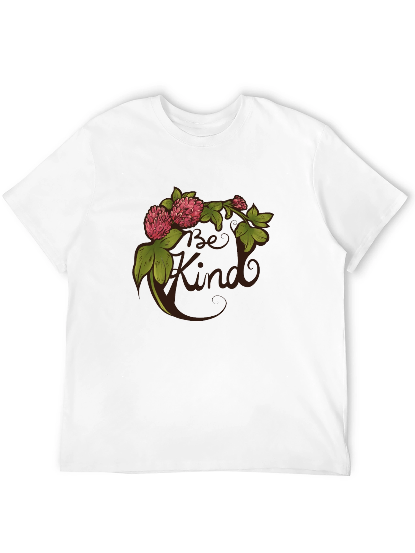 Be Kind Clover Graphic Tee - Black Casual T-Shirt
