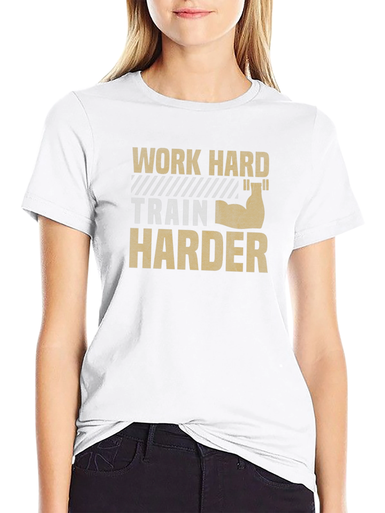 Work Hard Train Harder Black T-Shirt