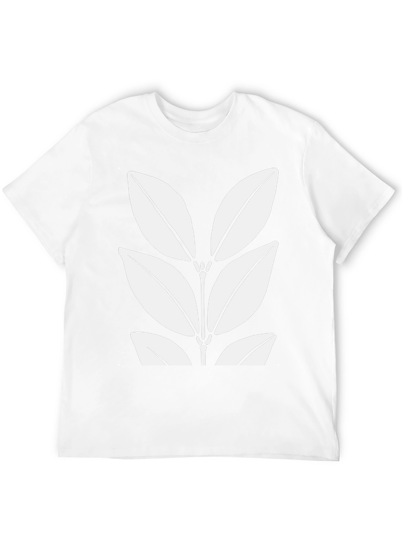 Leaf Print Black T-Shirt
