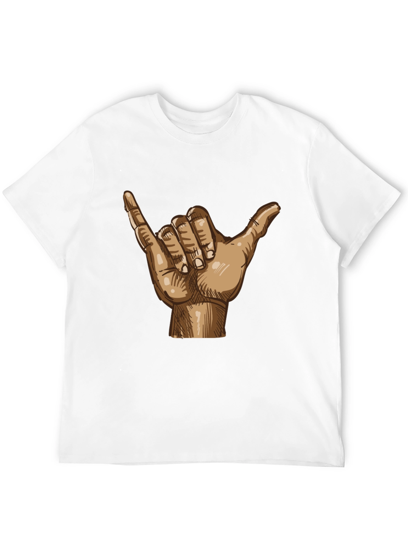 Hang Loose Shaka Hand Graphic Tee - Relaxed Fit