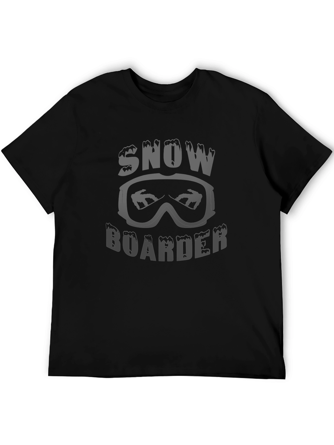 Snowboarder Graphic Tee - Black Short Sleeve Shirt