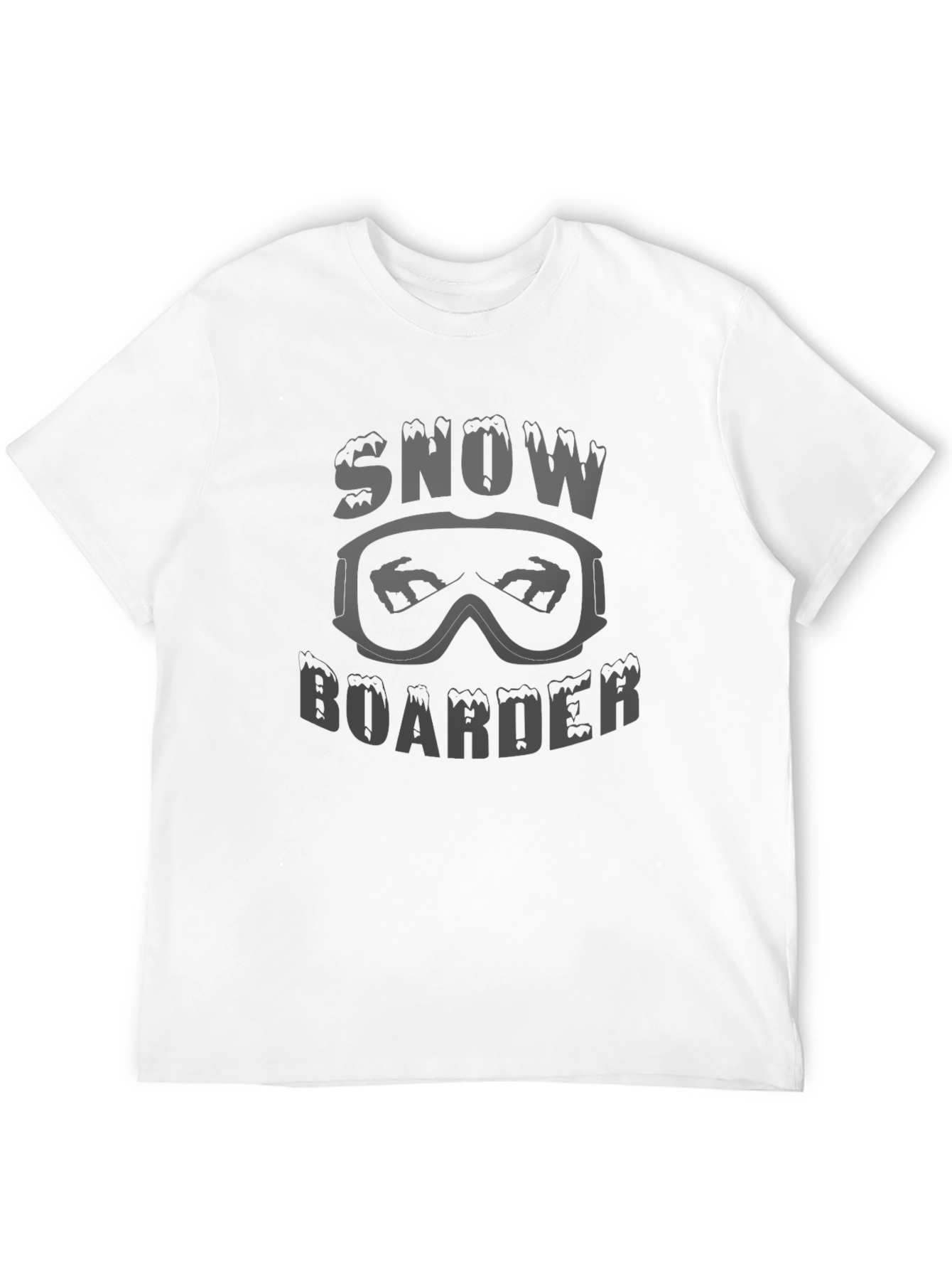 Snowboarder Graphic Tee - Black Short Sleeve Shirt