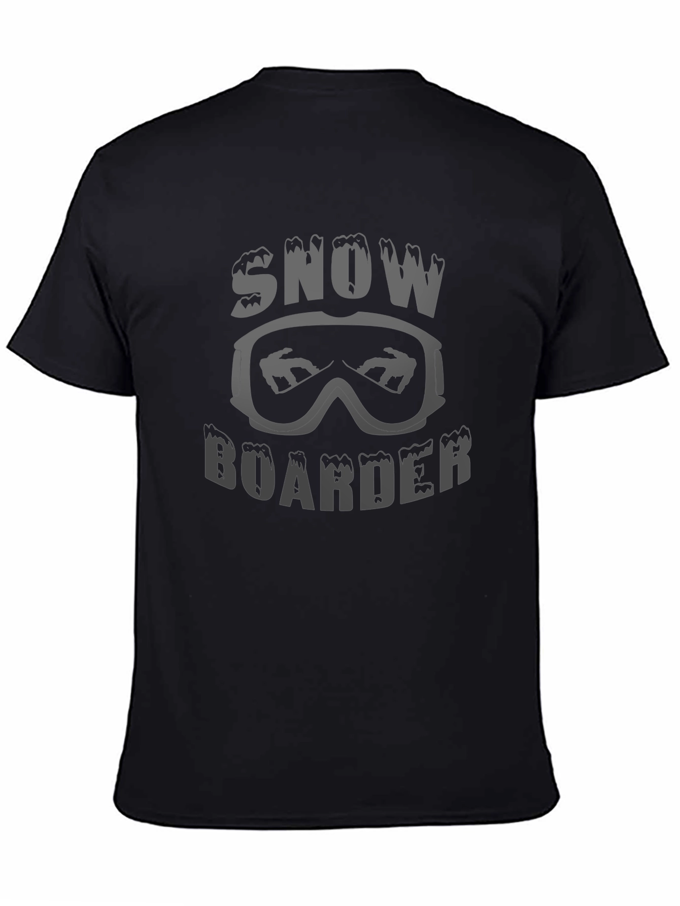 Snowboarder Graphic Tee - Black Short Sleeve Shirt