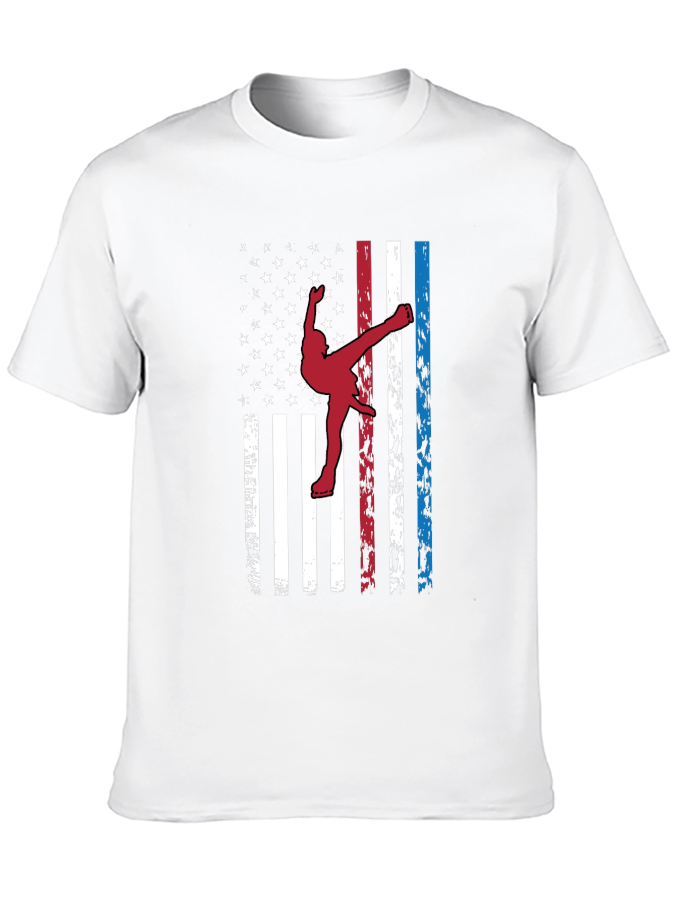 American Flag Karate T-Shirt Patriotic Martial Arts Tee