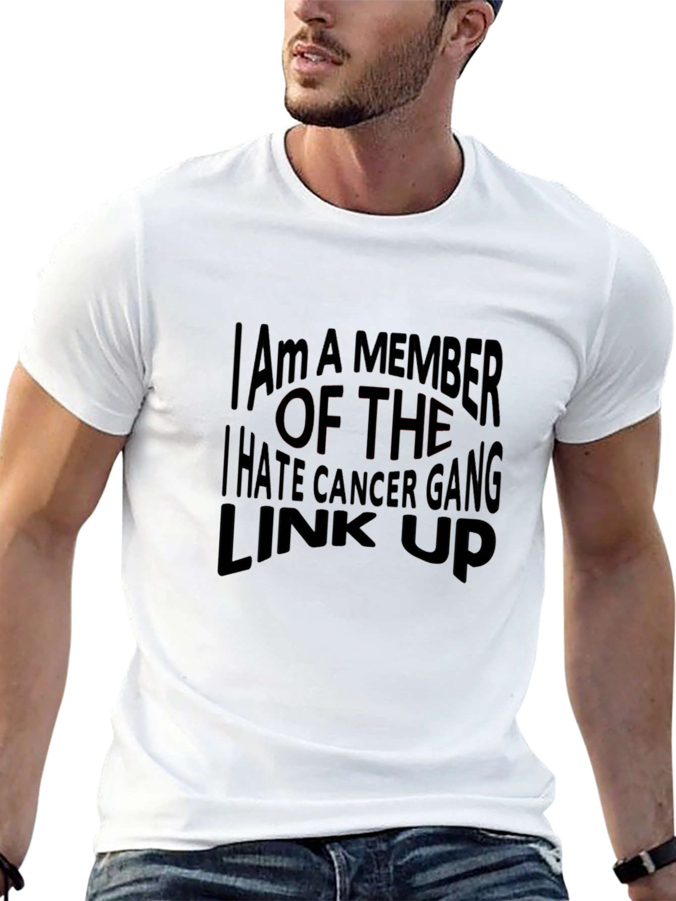 I Hate Cancer Gang Link Up Black T-Shirt