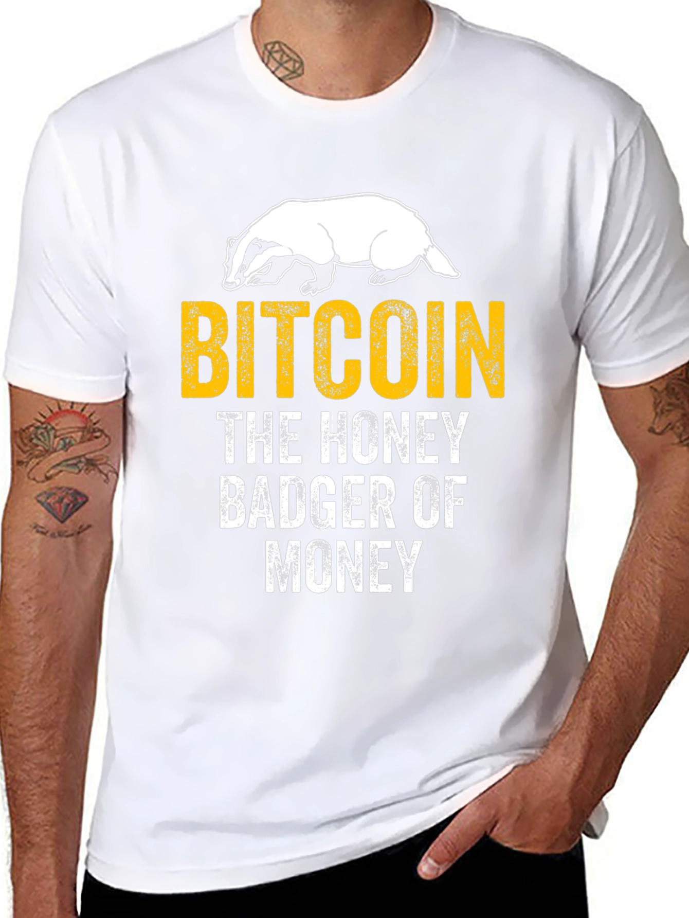 Bitcoin Honey Badger Black T-Shirt