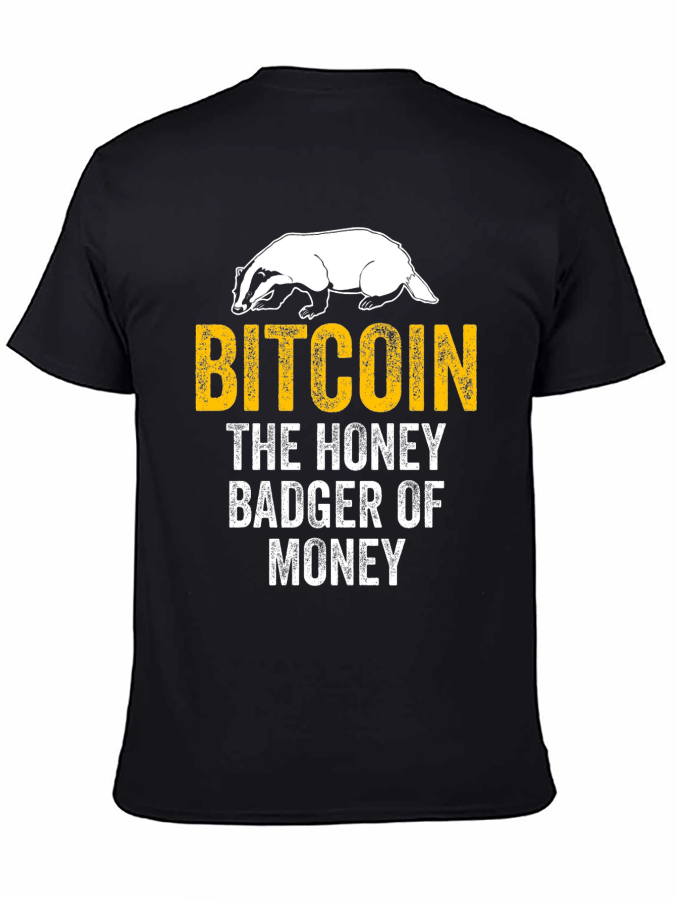 Bitcoin Honey Badger Black T-Shirt