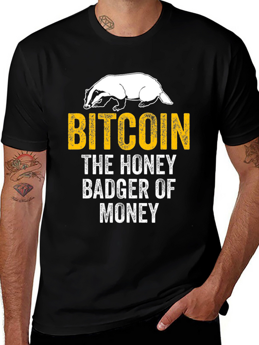 Bitcoin Honey Badger Black T-Shirt