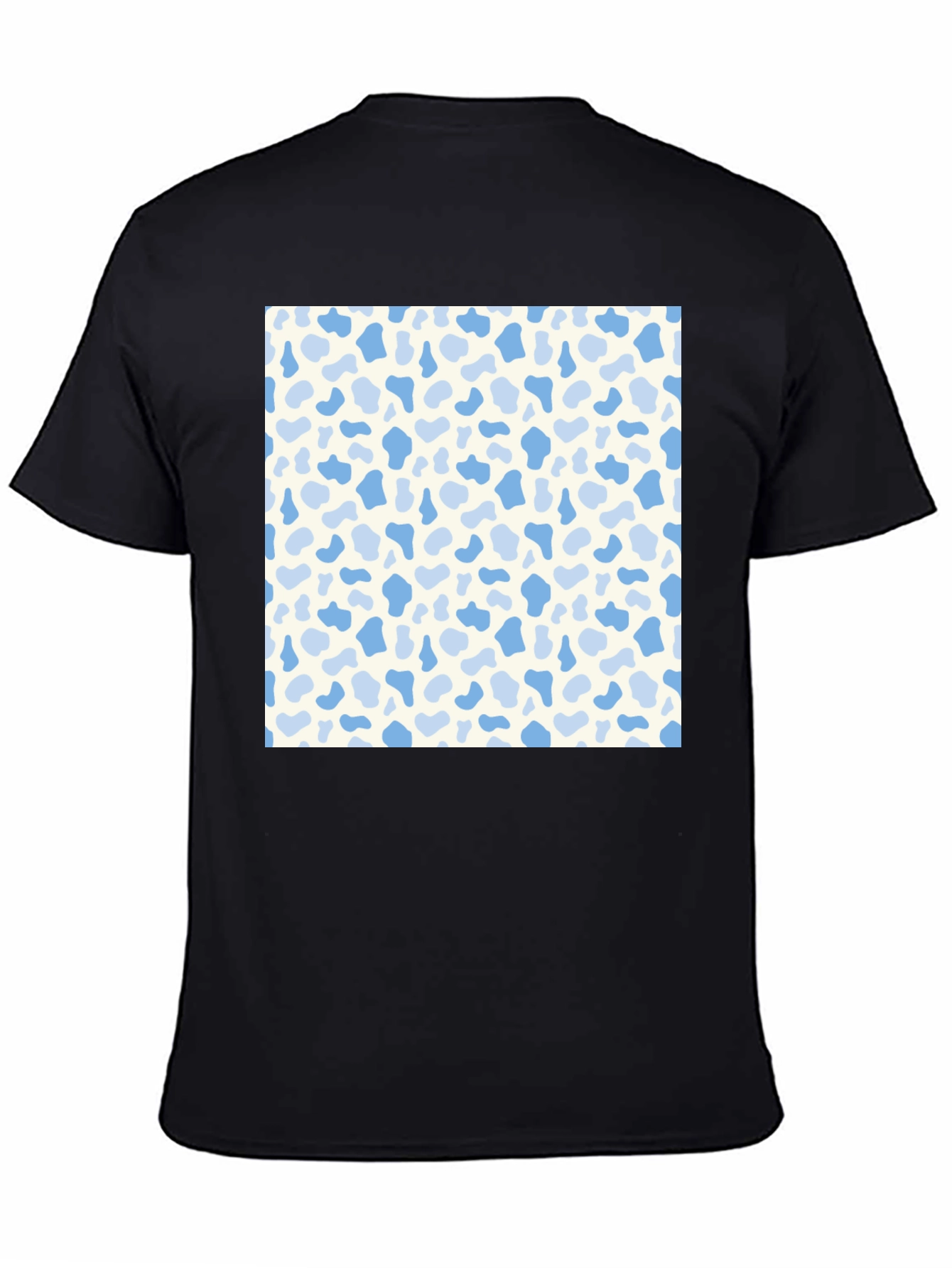 Patterned Graphic Tee - Casual Black T-Shirt