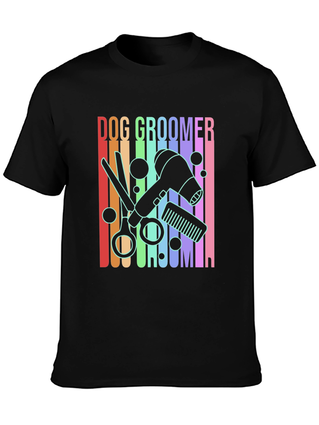 Dog Groomer Graphic Tee - Unisex Black T-Shirt
