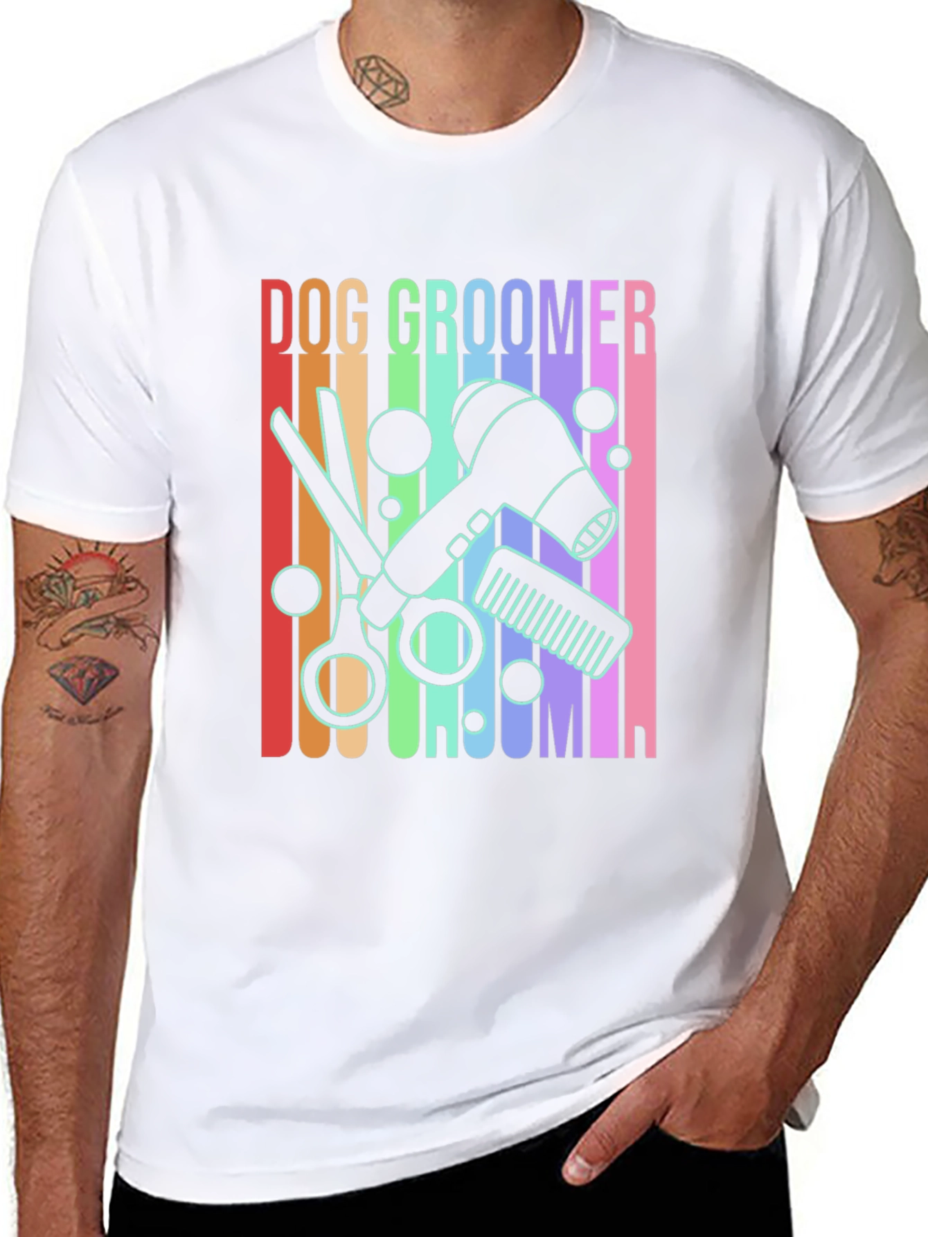 Dog Groomer Graphic Tee - Unisex Black T-Shirt