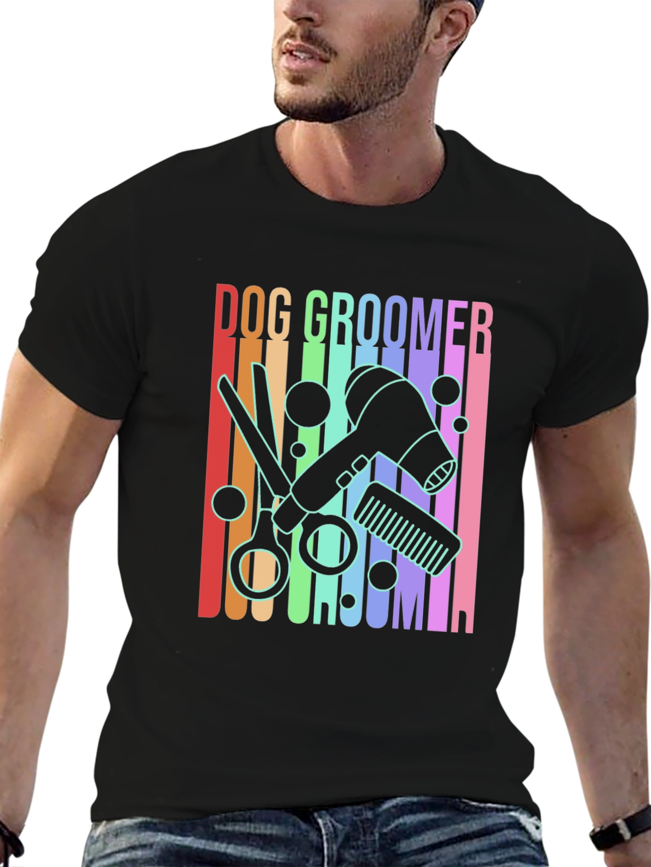Dog Groomer Graphic Tee - Unisex Black T-Shirt