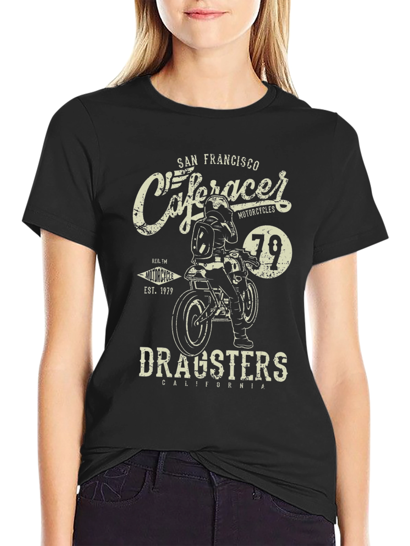 Cafe Racer San Francisco Black T-Shirt