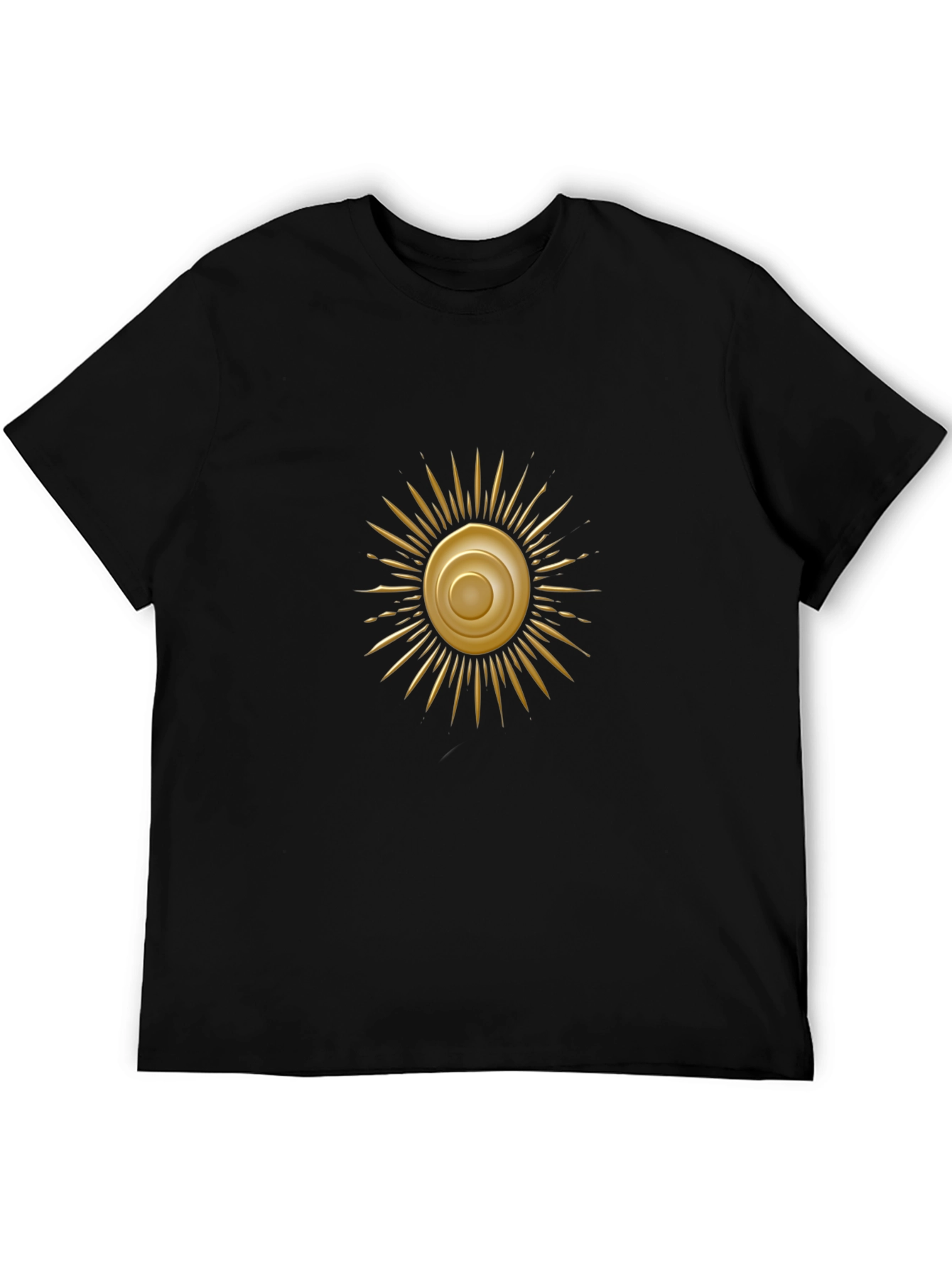 Golden Sun Graphic Black T-Shirt