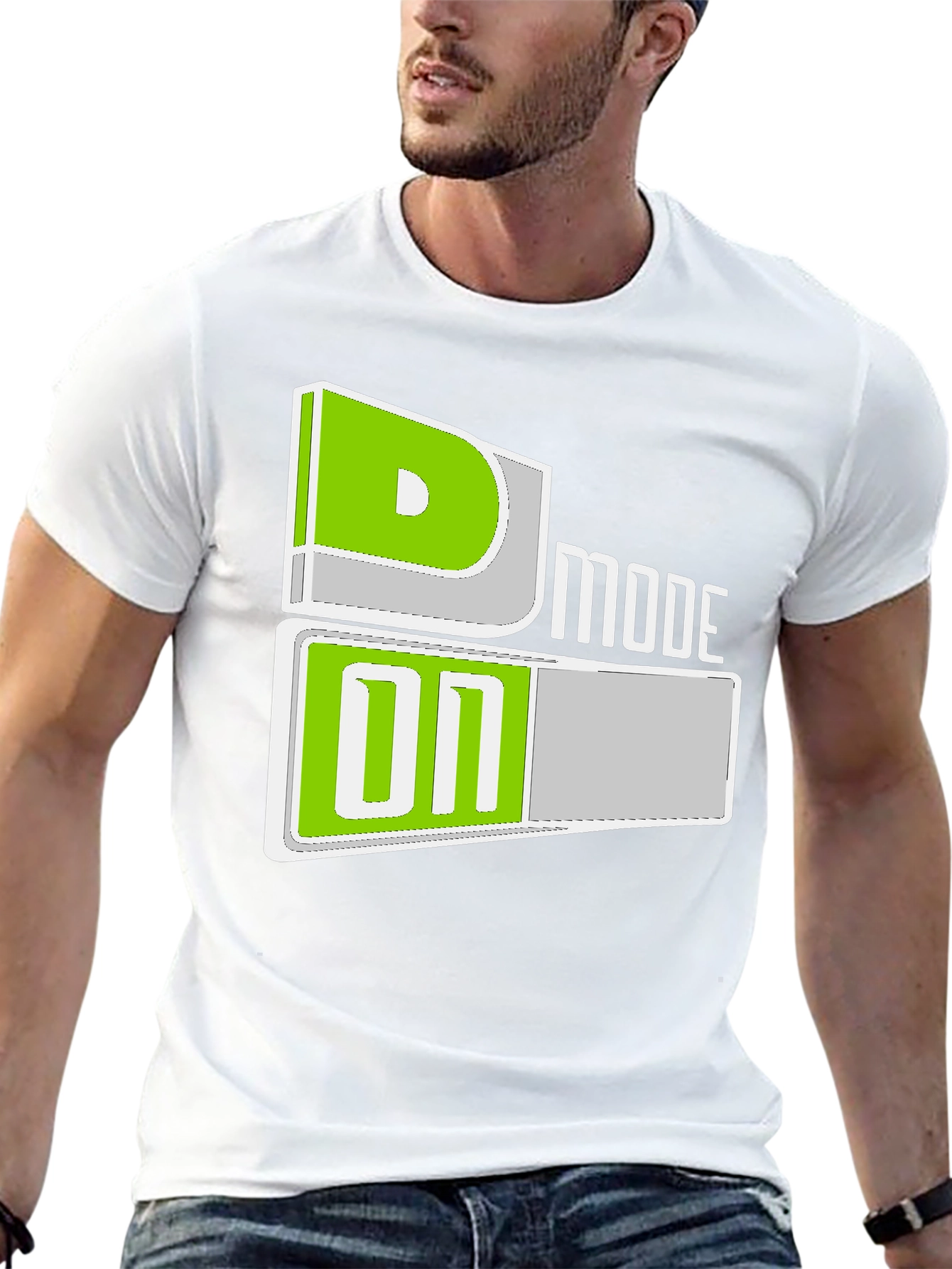 D Mode On Black T-Shirt