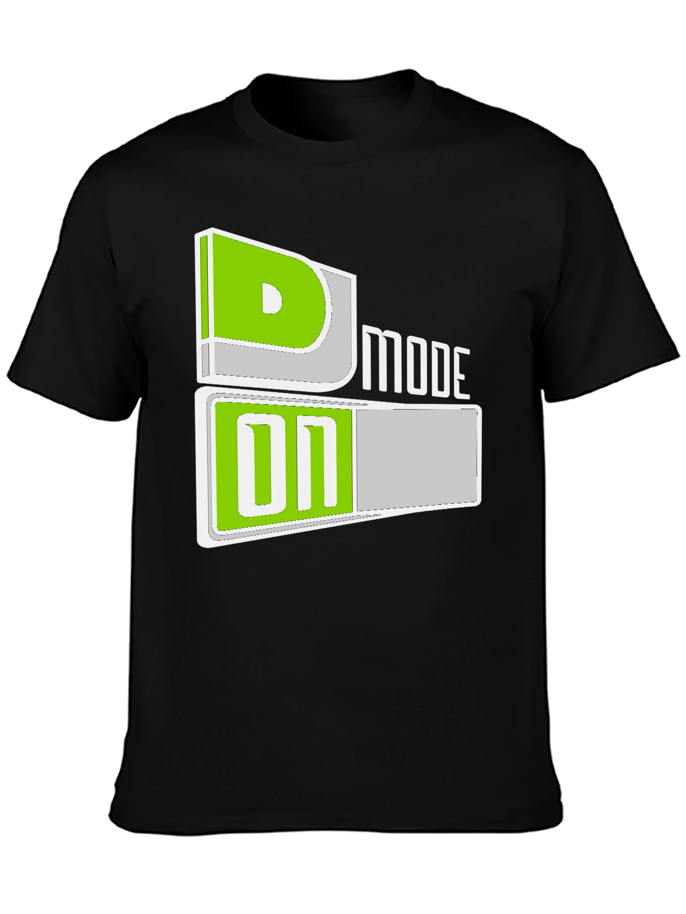 D Mode On Black T-Shirt