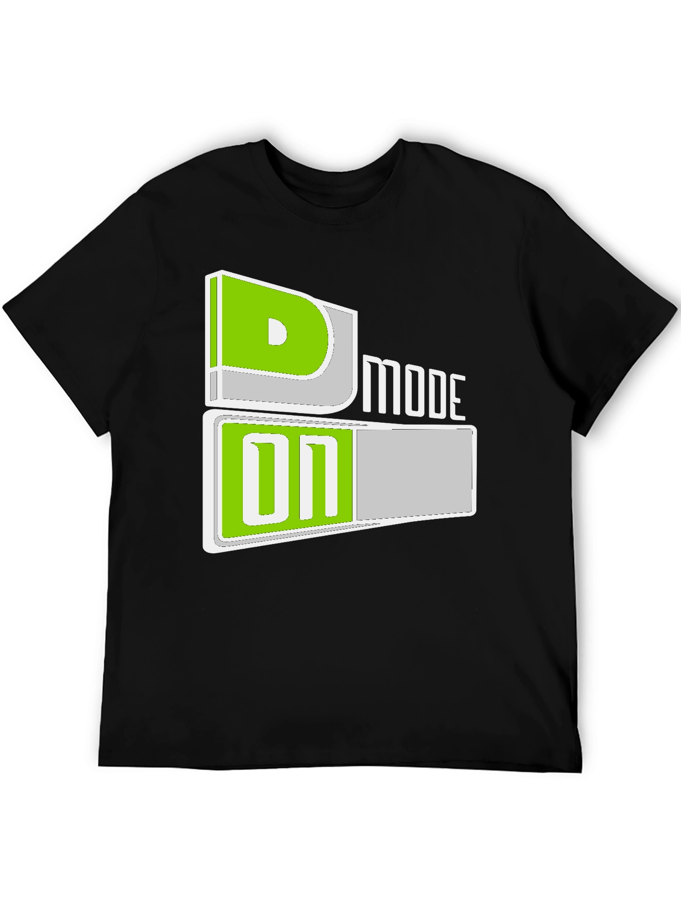 D Mode On Black T-Shirt