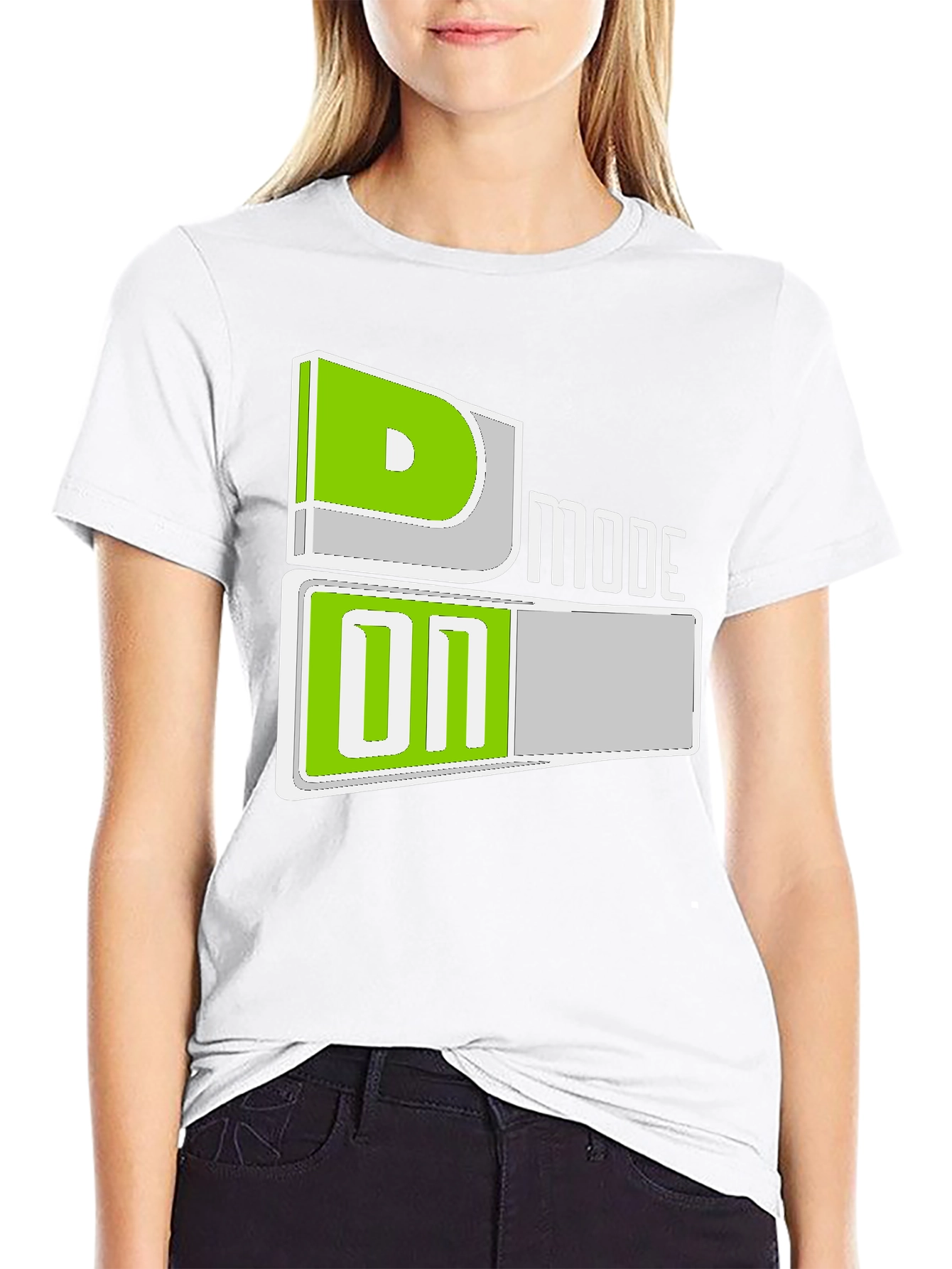 D Mode On Black T-Shirt