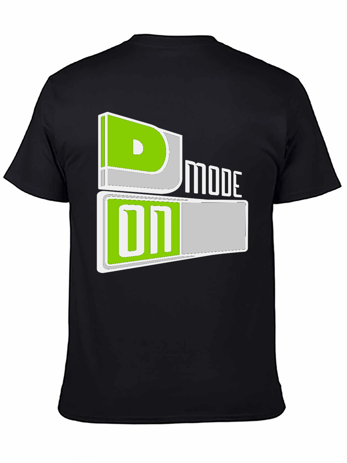 D Mode On Black T-Shirt