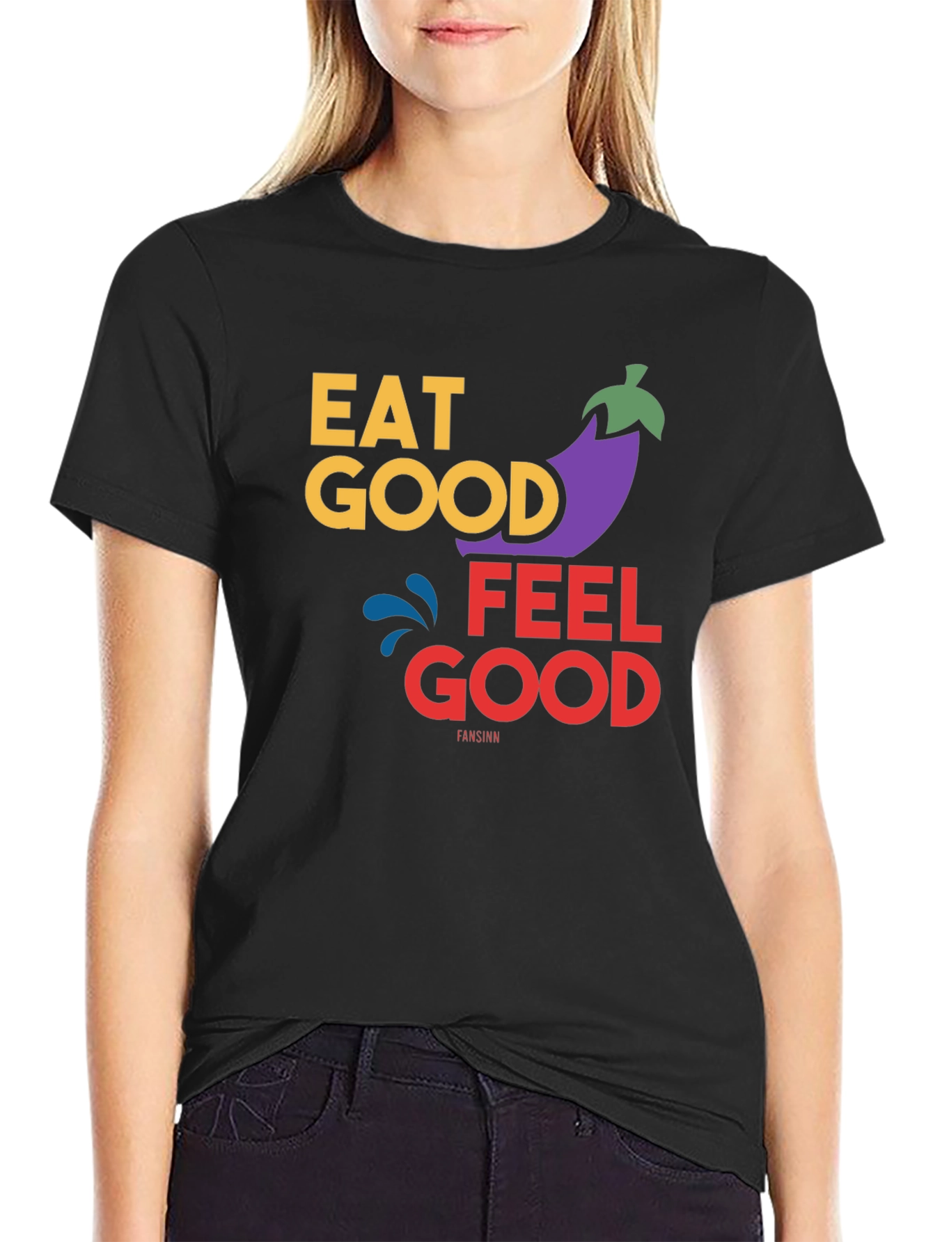 Eat Good Feel Good T-Shirt - Black Graphic Tee