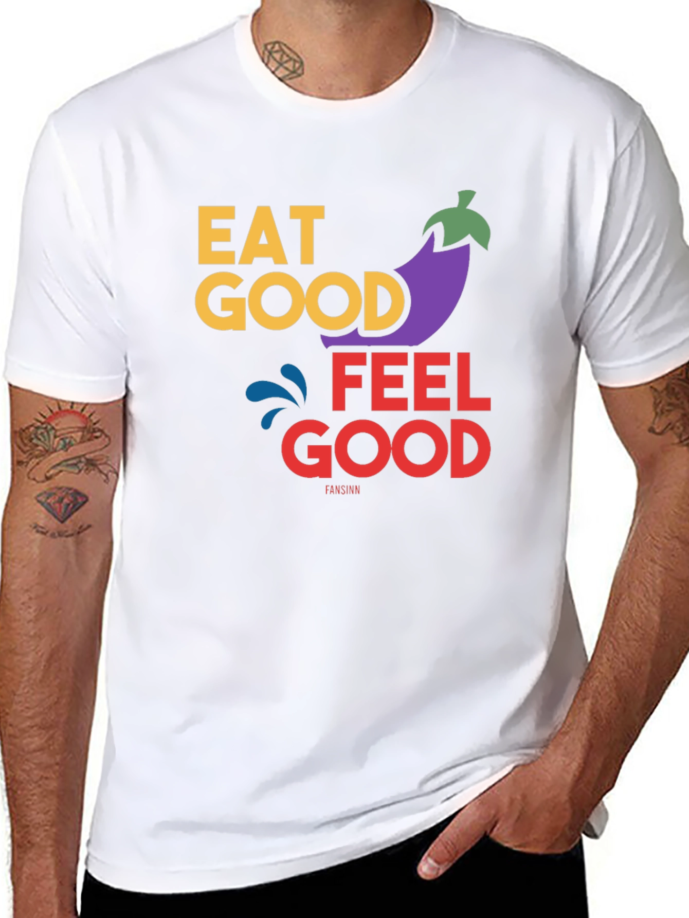Eat Good Feel Good T-Shirt - Black Graphic Tee
