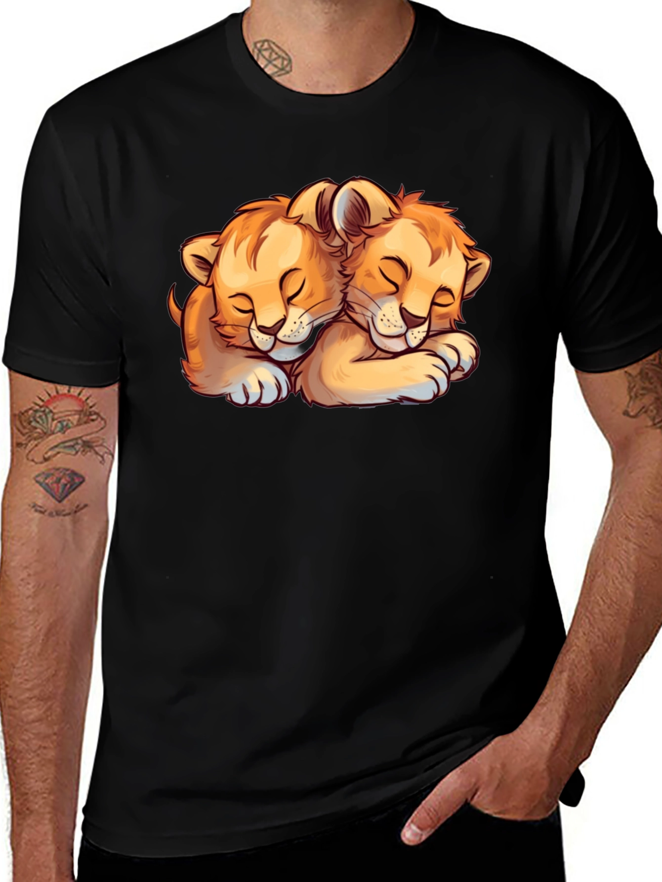 Lion Cubs Graphic Tee - Cute Animal Lover T-Shirt