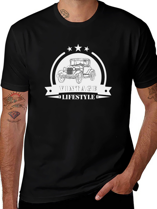 Vintage Lifestyle Graphic Tee - Classic Car Design