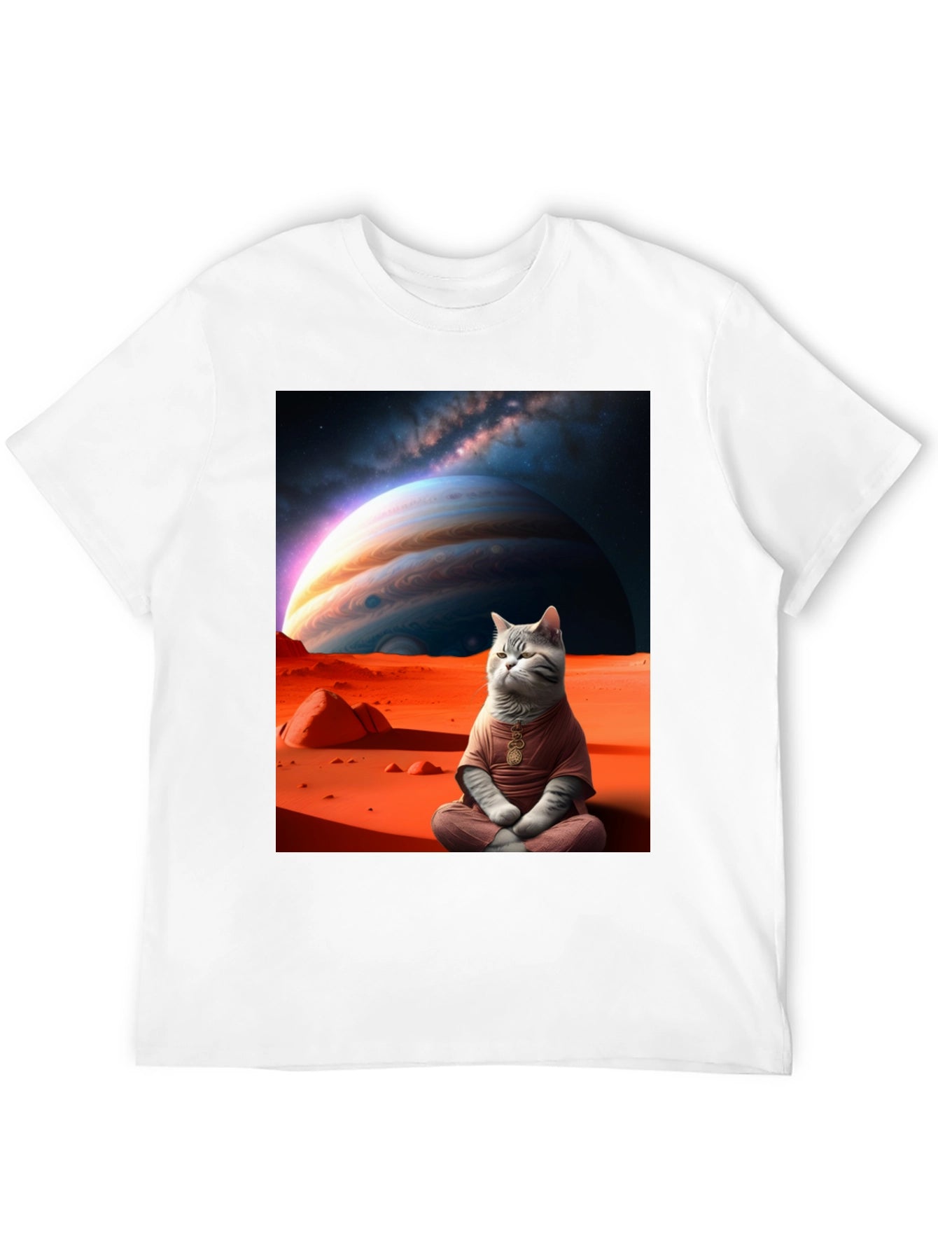 Zen Cat in Space Graphic Tee