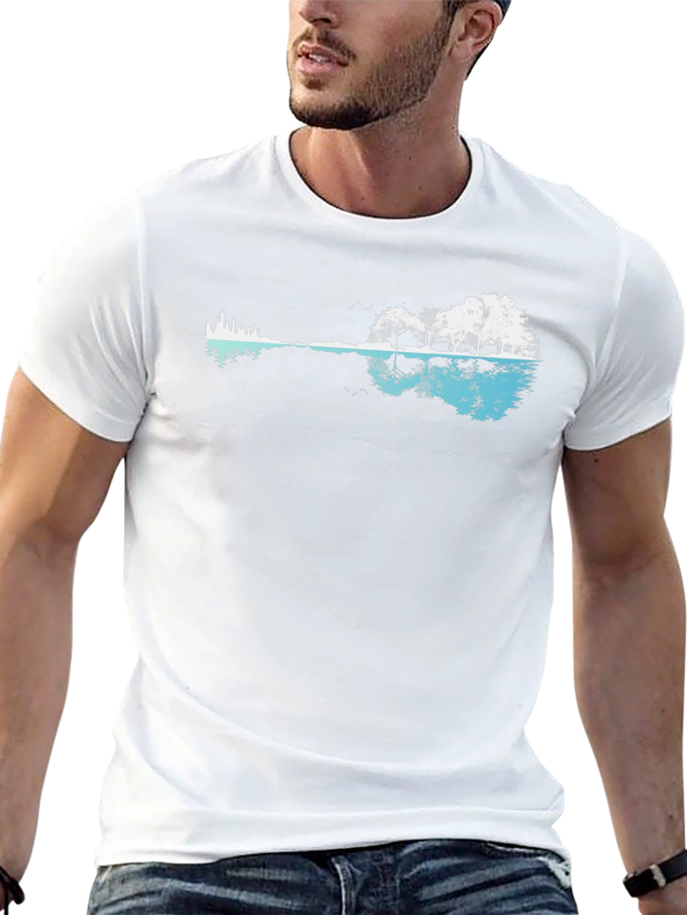 Nature Guitar Graphic T-Shirt